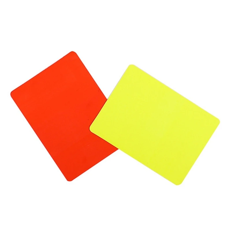 Sports Referee Penalty Cards for Soccer Sport Football Game Referee Card PVC Football Referee Card, Redness Yellow Cards