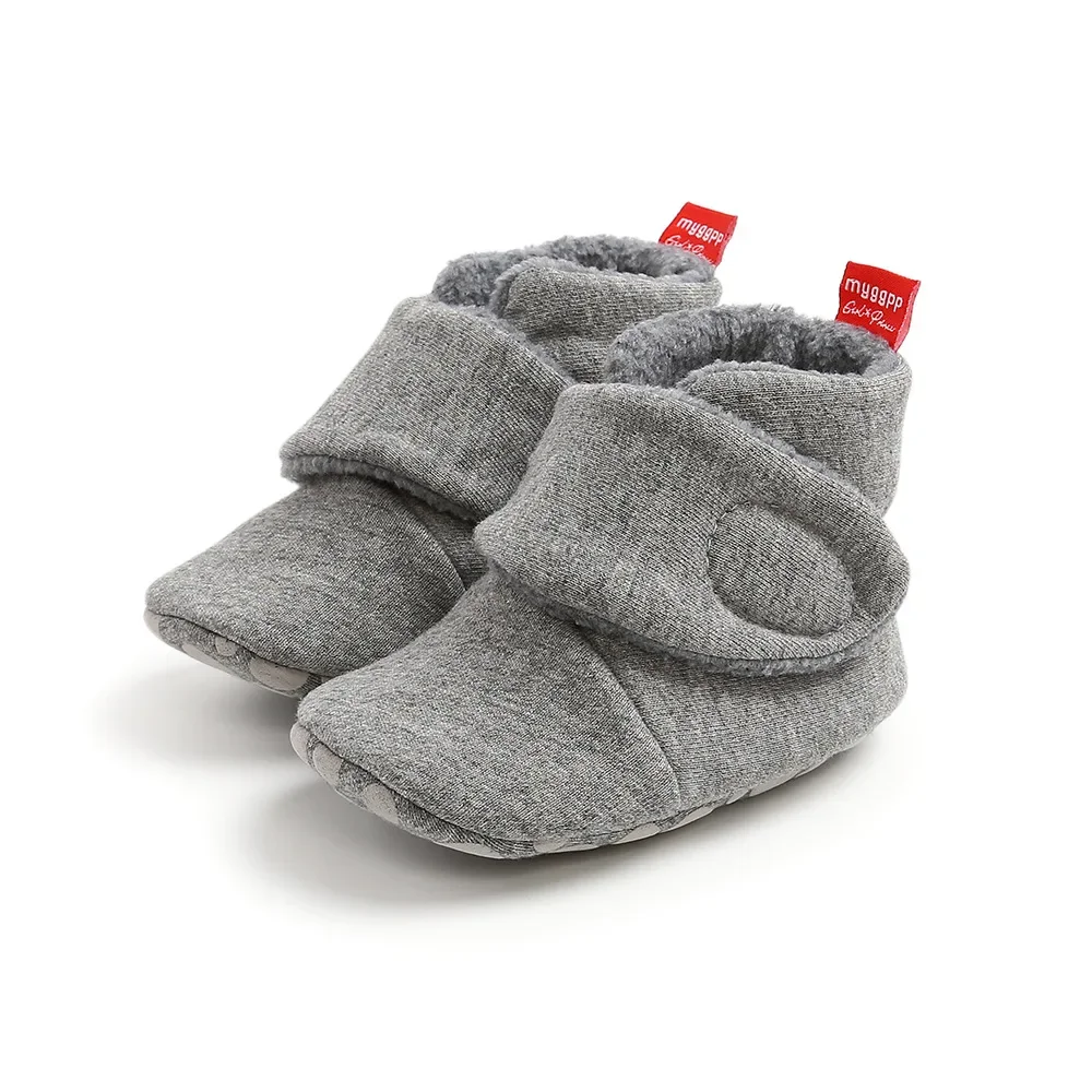 MRovior-Chaussures chaussettes chaudes en coton pour bébé, souliers pour enfant, nouveau-né, garçon, fille, confortable, léger, premiers pas