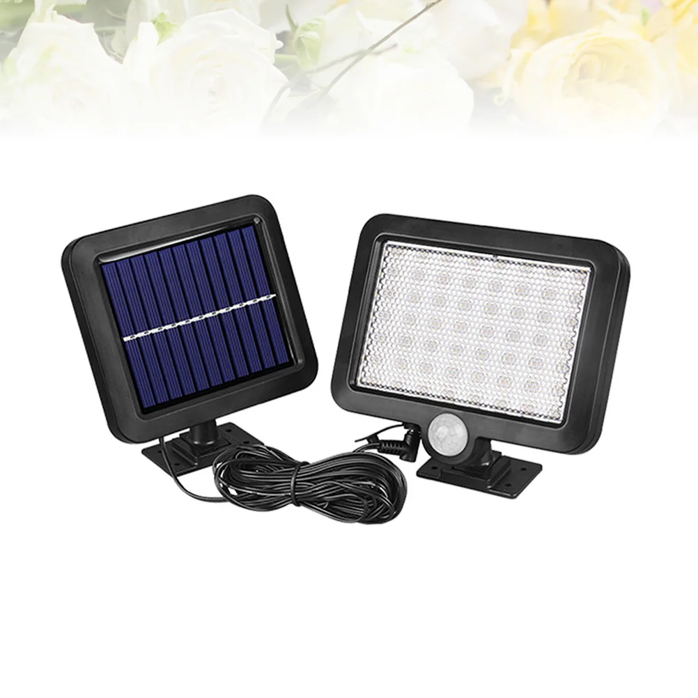 Lampada da parete solare a 56 LED IP44 Luce di rilevamento del corpo impermeabile Giardino esterno Balcone Ponte Cortile Carrello Scala Esterno