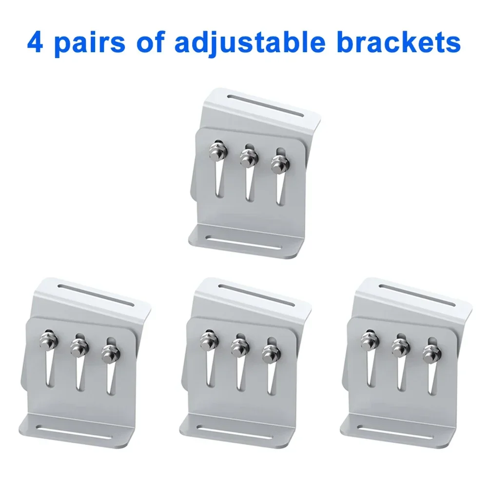 

2/4pcs PV RV L-shaped Bracket 6063 Aluminum Alloy For L-type Tilted Solar Panels For RVs Trailers Boats Yachts Walls