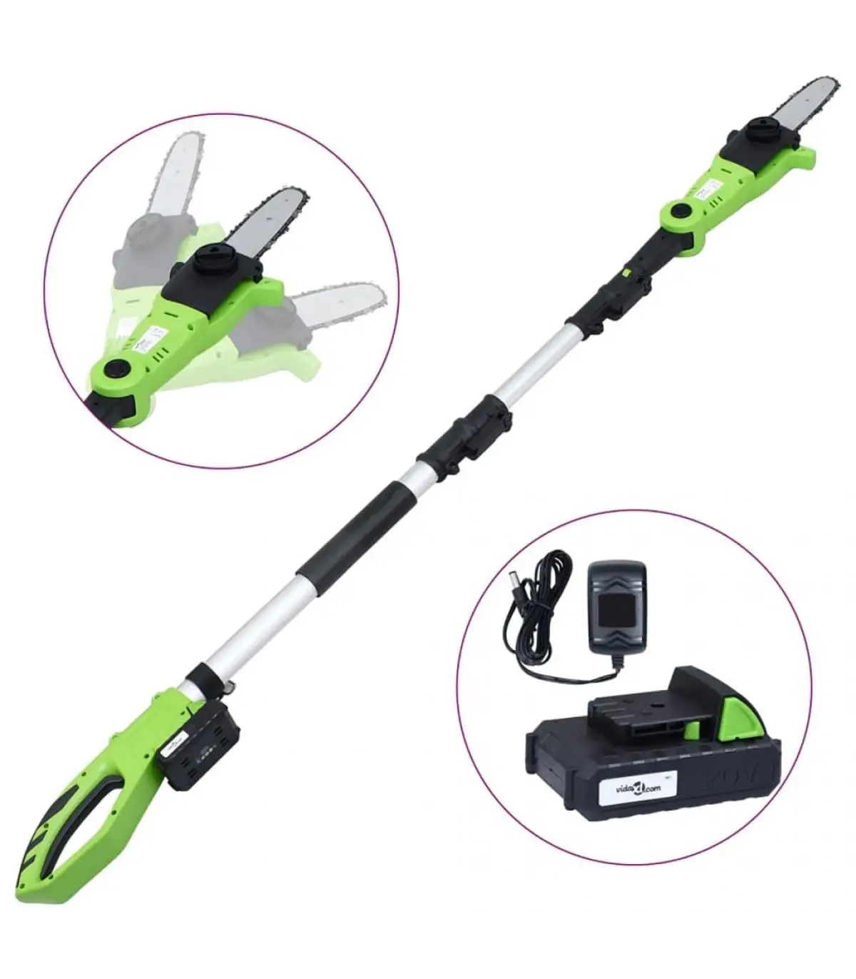 Chain saws cordless pole saw with battery 20 V 1500 mAh Li-ion