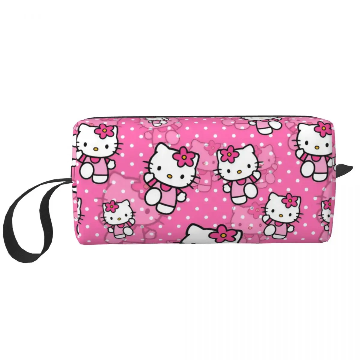 Kawaii Sanrio HelloKitty Cartoon Cosmetic Bag Women Makeup Bags Travel Daily Toiletry Bag Organizer Pouch