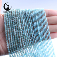 Zhe Ying New 2 3 4mm Apatite Beads Small Loose Natural Gemstone Beads for Jewelry Making DIY Bracelet Necklace Accessory