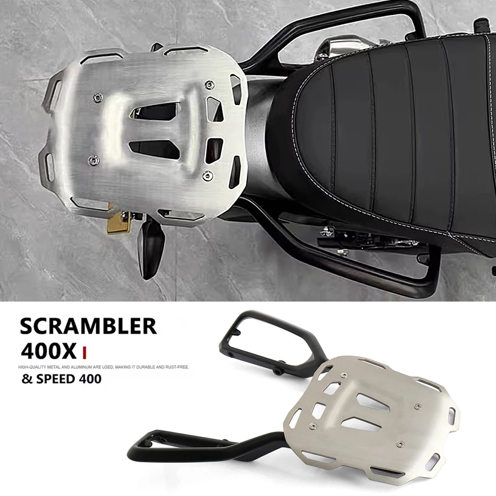 

Задняя багажная полка Speed400, верхний чехол, задняя стойка, аксессуары для мотоциклов для Speed 400 Scrambler 400X 2024 2025