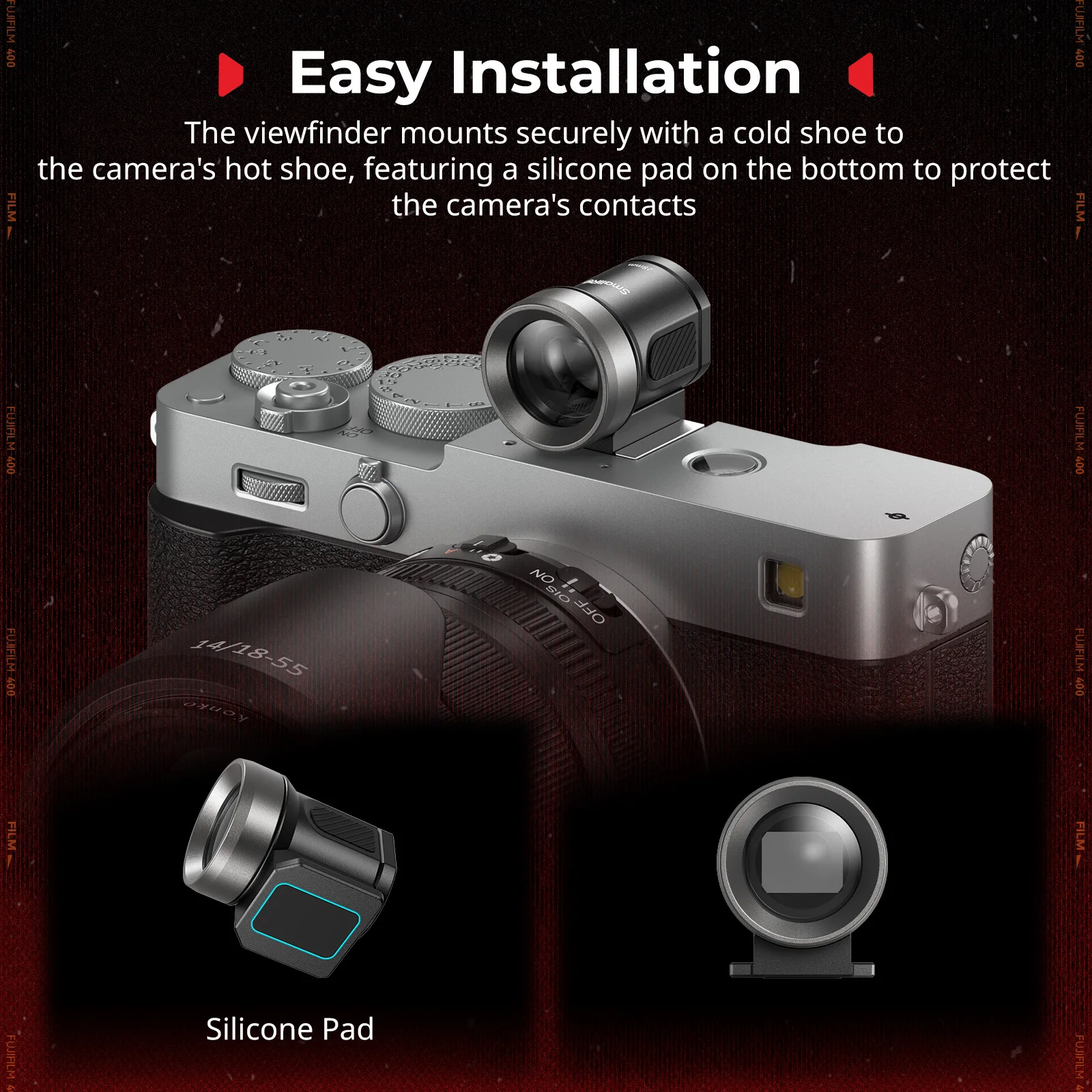 كاميرا صغيرة الحجم، عدسة الكاميرا البصرية الخارجية 28 مم لسوني ZV-E10/FX3/A6700 لـ FUJIFILM X-T5 لكانون لنيكون