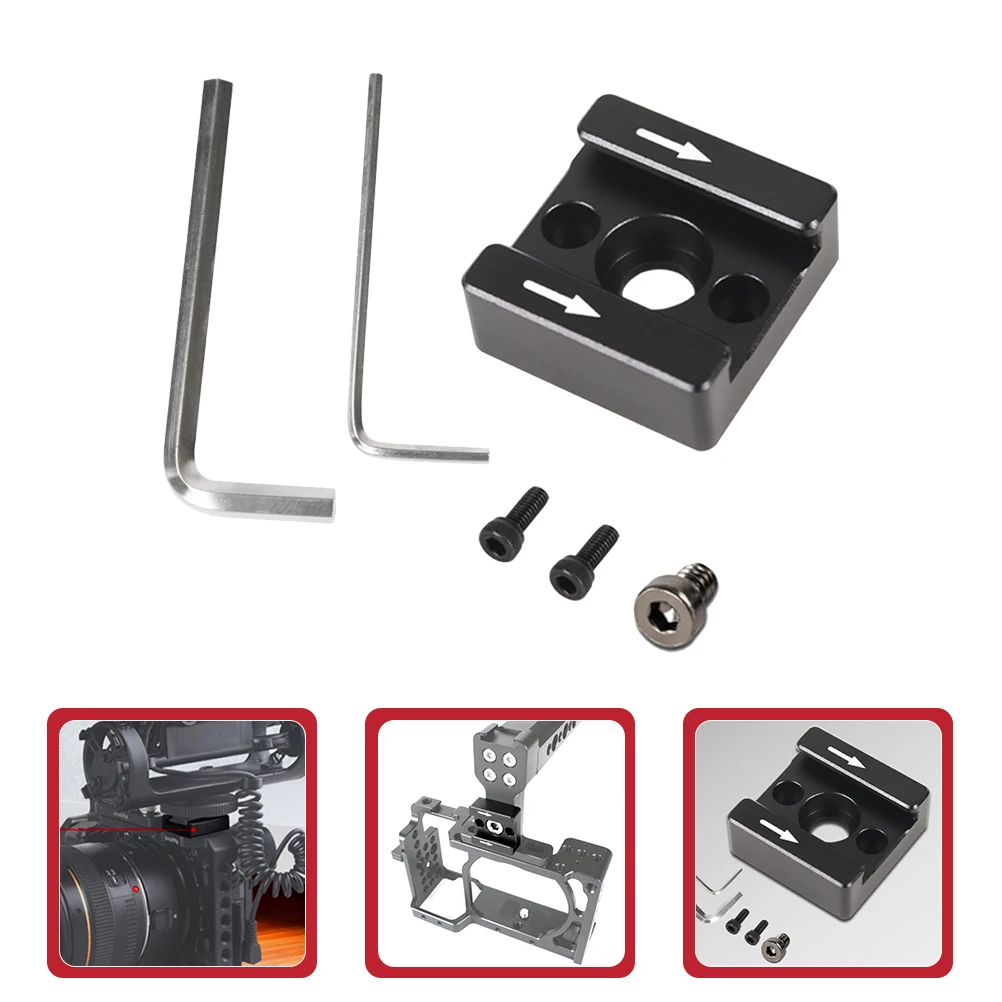 

Camera Rabbit Cage Expansion Seat Cold Shoe Adapter Bracket for LED Light Monitor Mount Flash Stand Accessories Aluminum Alloy