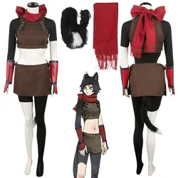 Izutsumi Costume Cosplay Anime Dungeon Fantasy parrucche Outfit travestimento Costume sciarpa coda donne adulte Halloween Roleplay vestiti