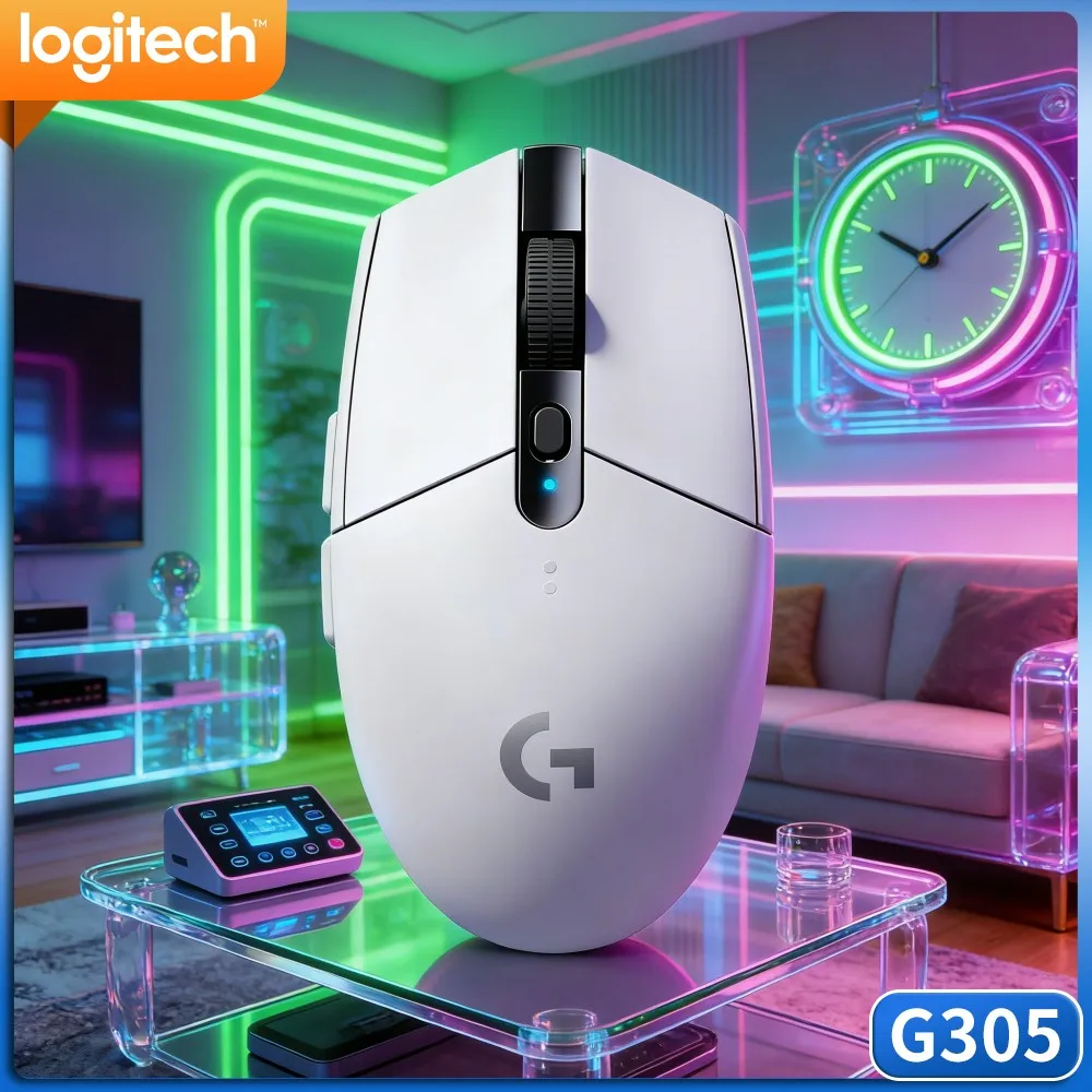 Logitech G305 LIGHTSPEED Durable Gamer Mouse,HERO 12000 DPI,6 Remappable Buttons,250‑Hour Battery Life,Suitable PC Mac Gaming