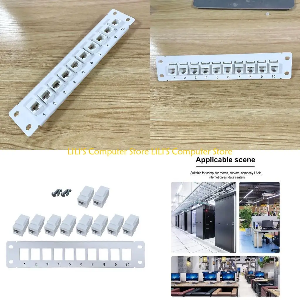 A52B Wallmount /Rackmount 1U Ethernet Patch Panel Down Block لكابلات CAT6