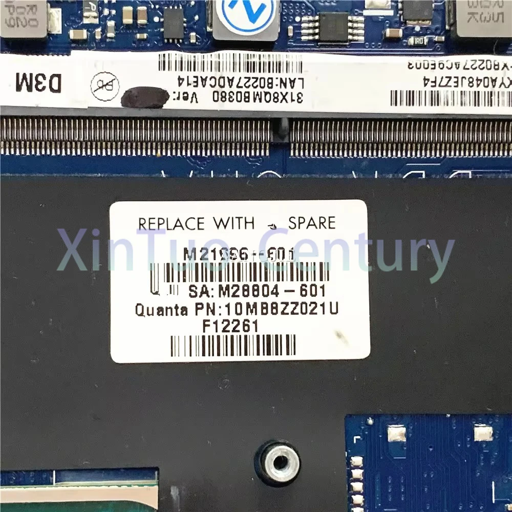 Imagem -04 - para hp Probook Placa-mãe do Portátil Intel Core I31115g4 I5-1135g7 Cpu M21702601 Ddr4 100 Testado Dax8qamb8d0