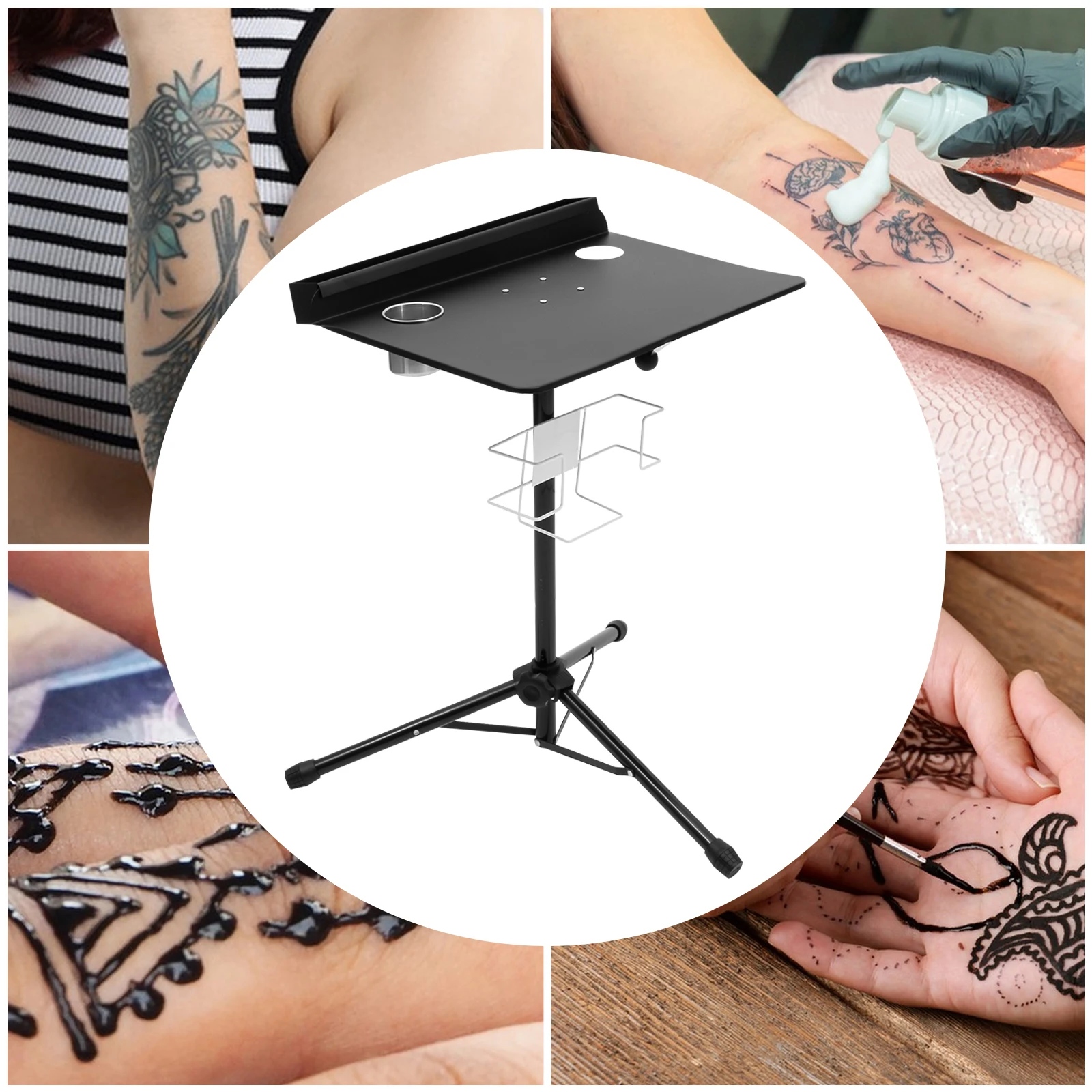 

Adjustable Mobile Coffee Table Metal Tattoos Work Station Mini Table Tattoo Stand Modern Minimalism Office Furniture