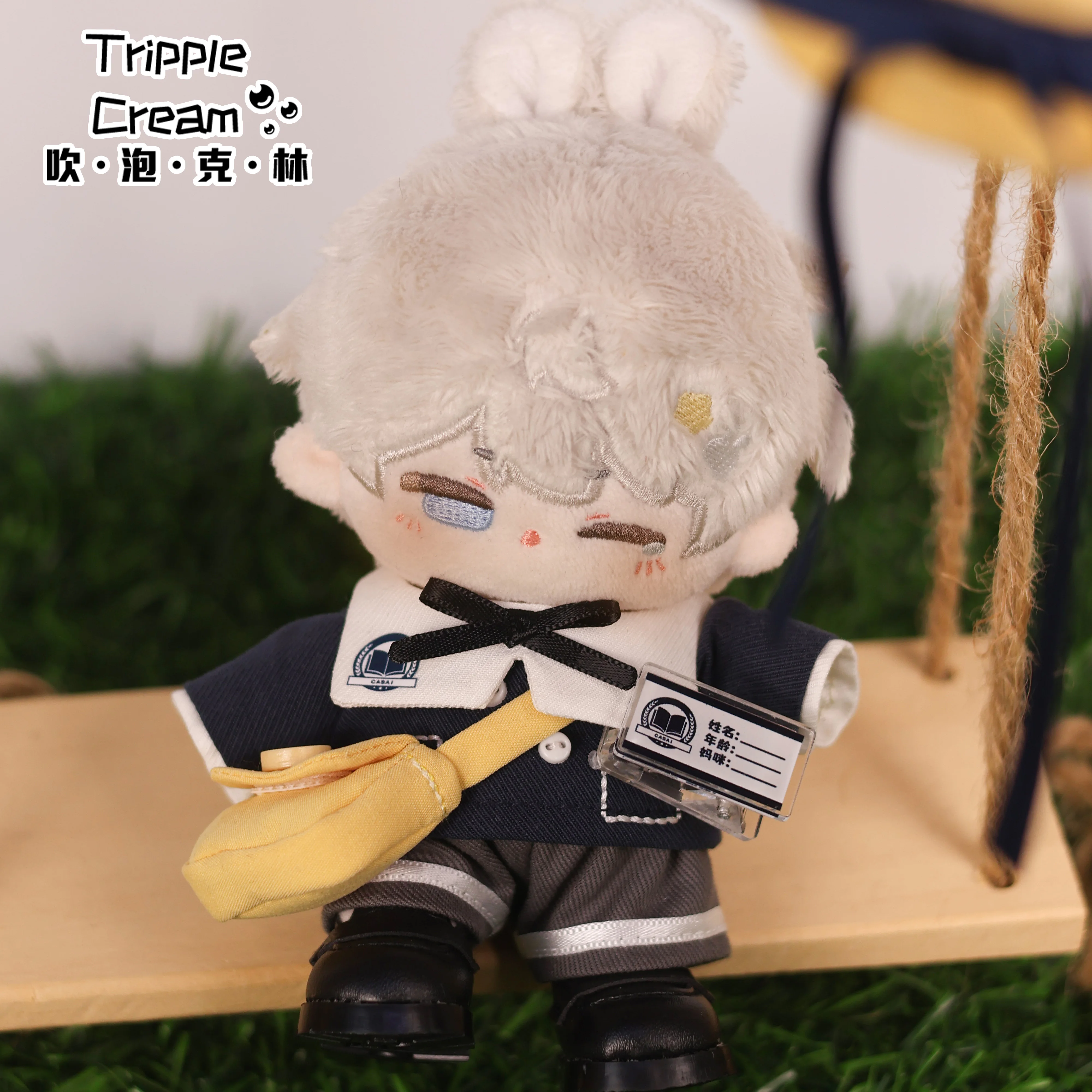 10 سنتيمتر ملابس دمى قبعة صفراء سوداء موحدة اكسسوارات حقيبة كروسبودي فستان السراويل الملابس زي دعوى أنيمي لعبة لعبة أطفال هدية