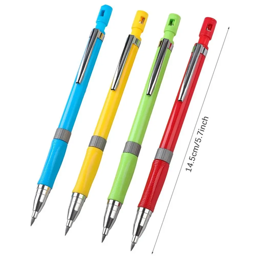 Simple 5.0mm Mechanical Pencil With Pencil Sharpener Smooth Writing Propelling Pencil Engineering Drawing 2B Pencil Stationery