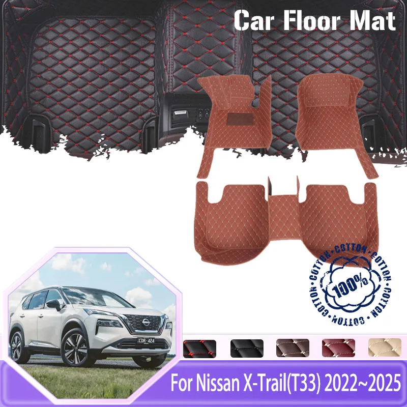 

Hybrid Version Car Floor Mats For Nissan X-Trail Rogue T33 2022 2023 2024 2025 Anti-dirty Pads Foot Cover Carpet Car Accessories