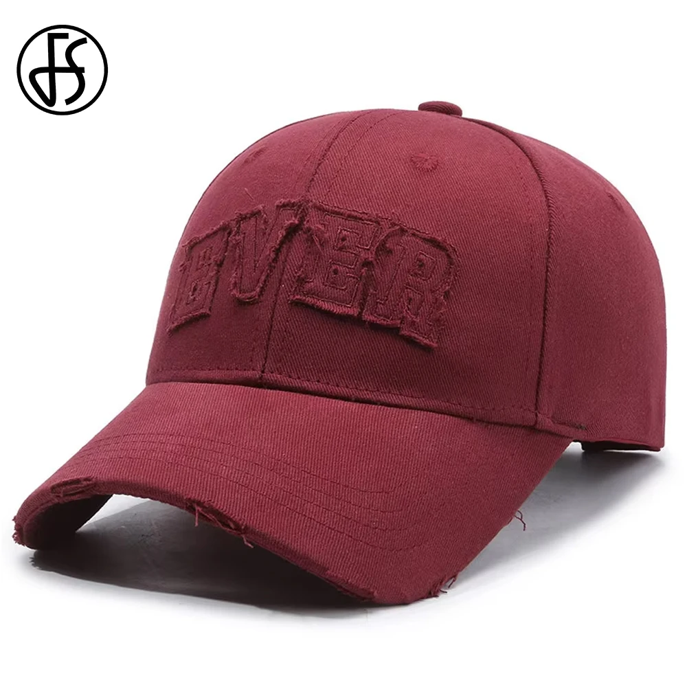 

FS Red Brown Brand Baseball Cap For Men Cotton Summer Travel Sunshade Women Hat Vintage Streetwear Trucker Hats Gorras Hombre