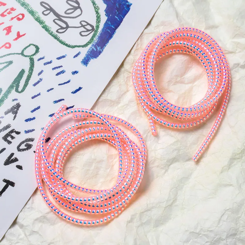 1.4M Laser USB Charging Data Line Cable Protector Wire Cord Protection Wrap Cable Winder Organizer For iPhone For Xiaomi
