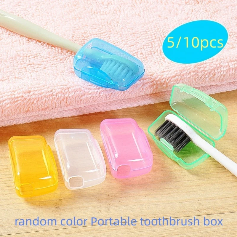 Boîte de rangement portable pour brosse à dents, 5/10 pièces, housse de protection anti-poussière, boîte de rangement pour le lavage, accessoires pour brosse à dents