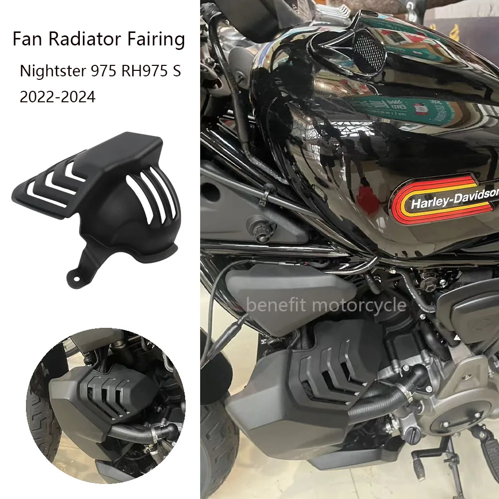 Motorcycle Fan Radiator Cover Fairing Hot Cooling Air Deflector Spoiler Guard For Harley Nightster 975 RH975 S 2022 2023 2024