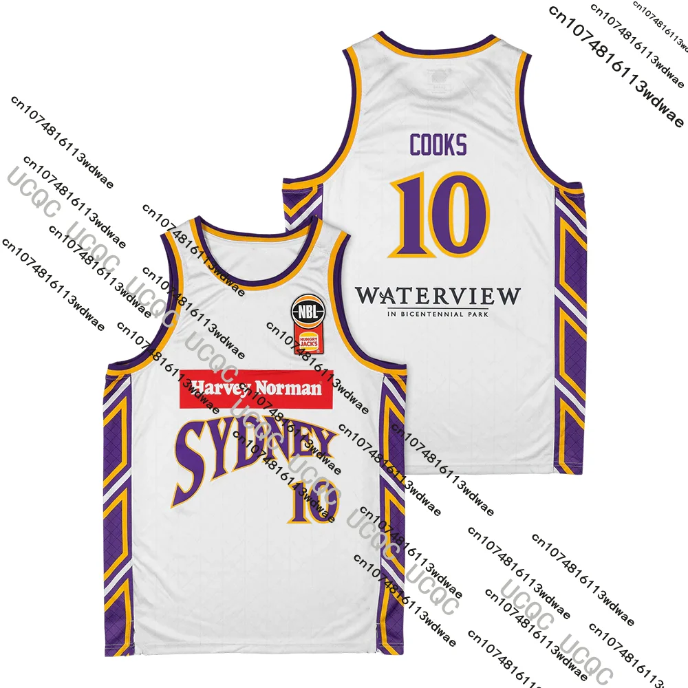أستراليا 25/26 جديد NBL كرة السلة جيرسي سترة سيدني الملوك ثلاثية الأبعاد طباعة سريعة الجافة الرجال الرياضة التدريب الفانيلة كرة السلة سترة #6