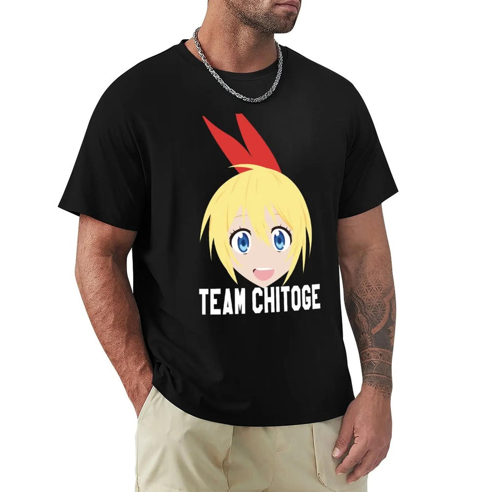 Team Chitoge - Nisekoi T-Shirt cute tops vintage clothes anime tshirt black t-shirts for men