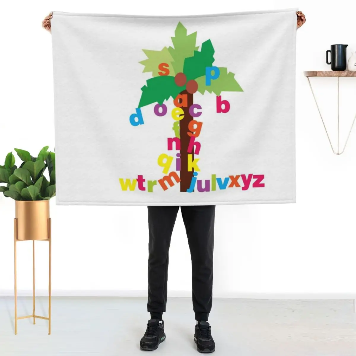 Chicka Chicka Boom Boom. Throw Blanket Comforter for sofa Decorative Beds Soft Plaid Cute Thin Blankets