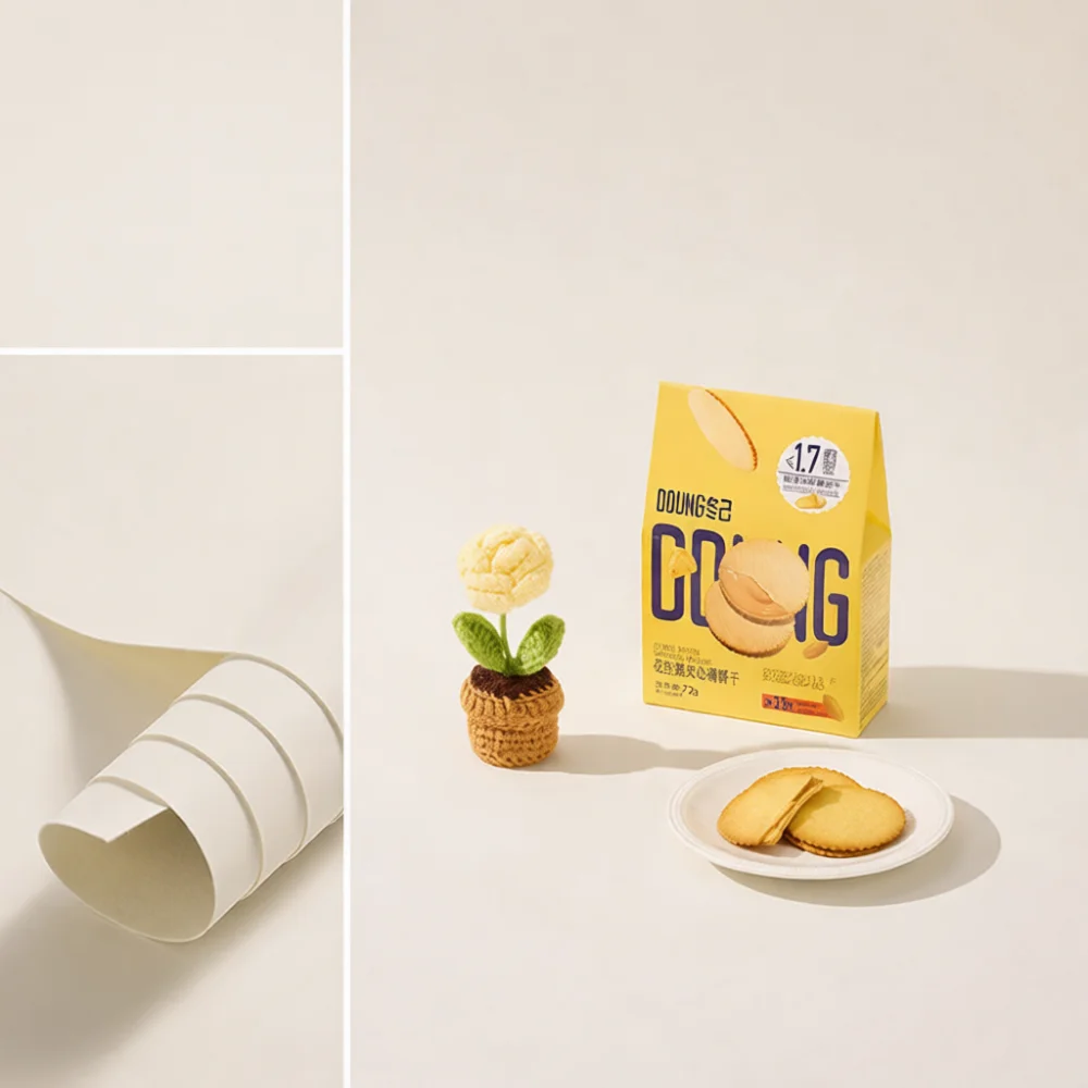 White Leather Photography Backdrop Soft Skin Touch Matte Background For E Commerce Product And Food Photo Display