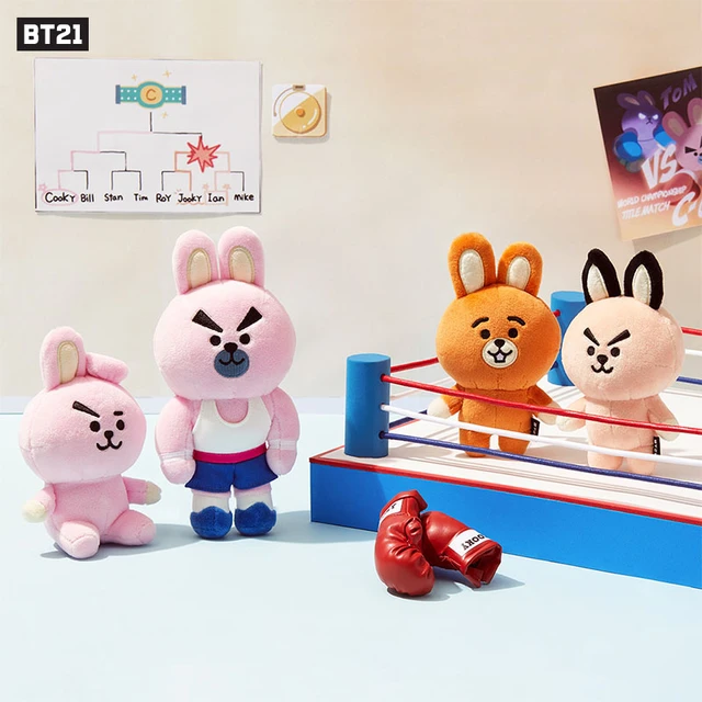 Line Friends Original 4pcs Bt21 Cooky Plush Toys Set Anime Kawaii Cartoon  Funny Muscle Plushie Soft Stuffed Doll Kids Toys Gifts - Action Figures -  AliExpress