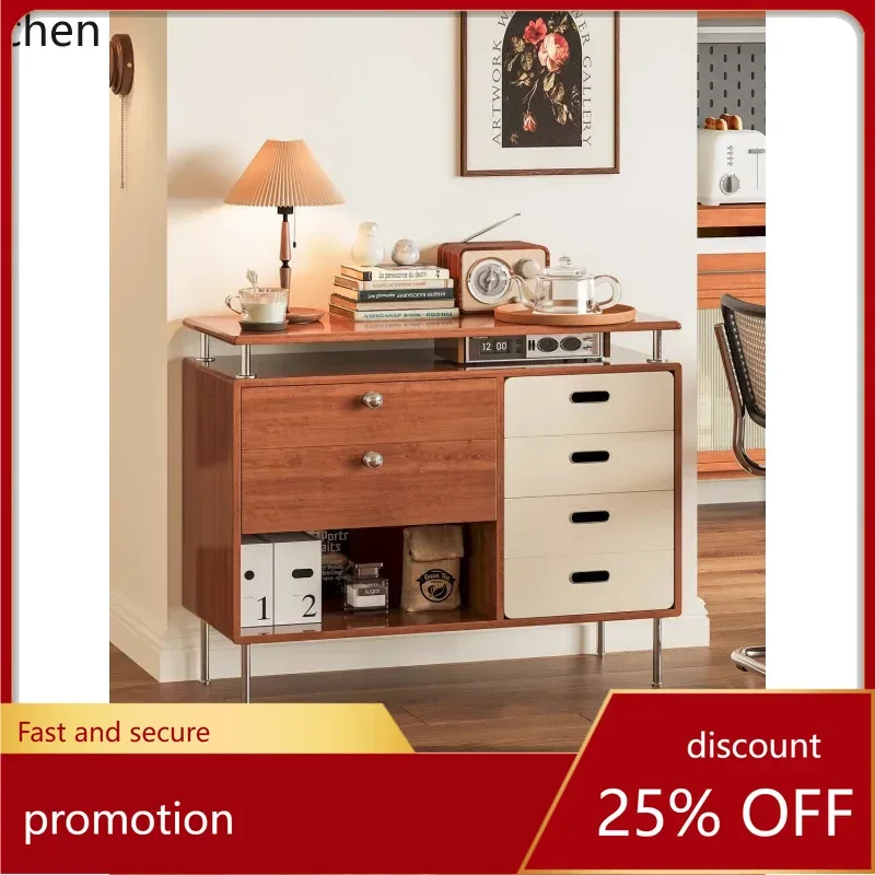 

HT Solid Wood Sideboard High-End Storage Cabinet Household Integrated Multi-Functional Chest of Drawers