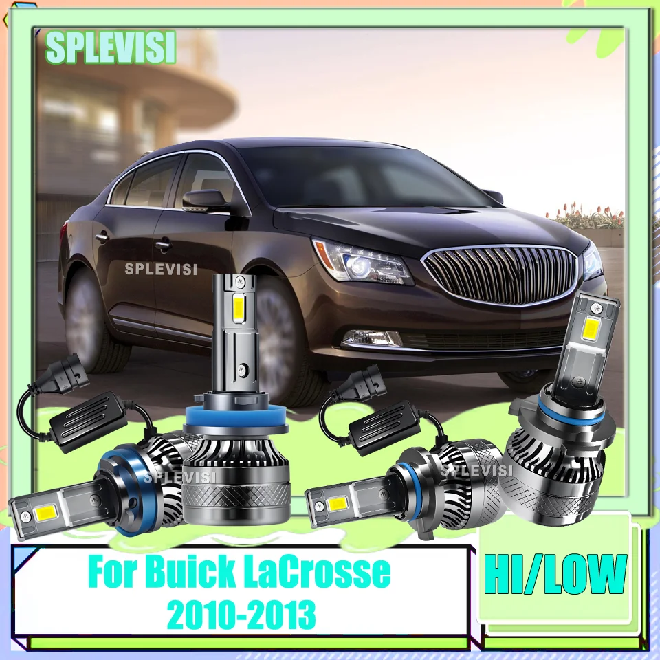 

Высококачественные передние лампы 200 Вт, автомобильные светодиодные фары, лампы 20000LM, дальний ближний свет, высокая мощность для Buick LaCrosse 2010 2011 2012 2013