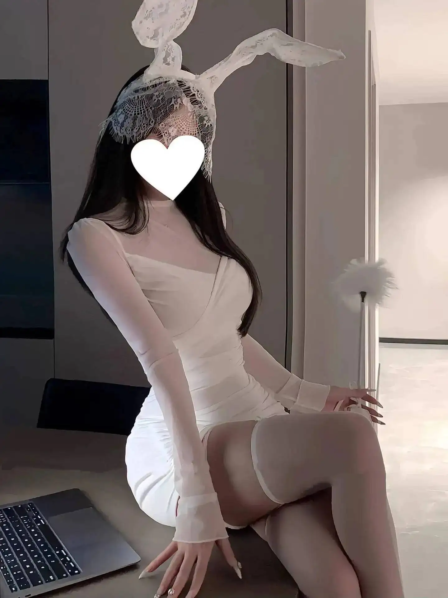 セクシーな純粋な欲望バトルローブメッシュ痩身秘書衣装ドレスエレガントなセクシーなパジャマメッシュレースミニドレス甘い薄手のGUR4