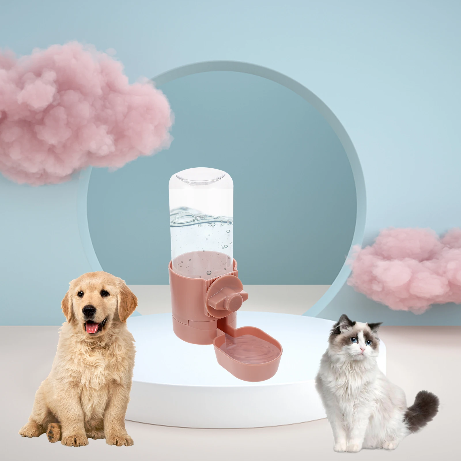 

Durable Hanging Pet Water Dispenser Automatic Dog Cage Waterer Cat Feeding Tool Easy to Store Automatic Dog Feeder