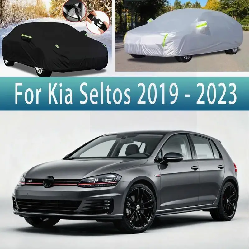 

Для наружной защиты и водонепроницаемый полный для Kia Seltos 2019 2023, снежный солнцезащитный козырек, пылезащитные внешние аксессуары, автомобильные чехлы