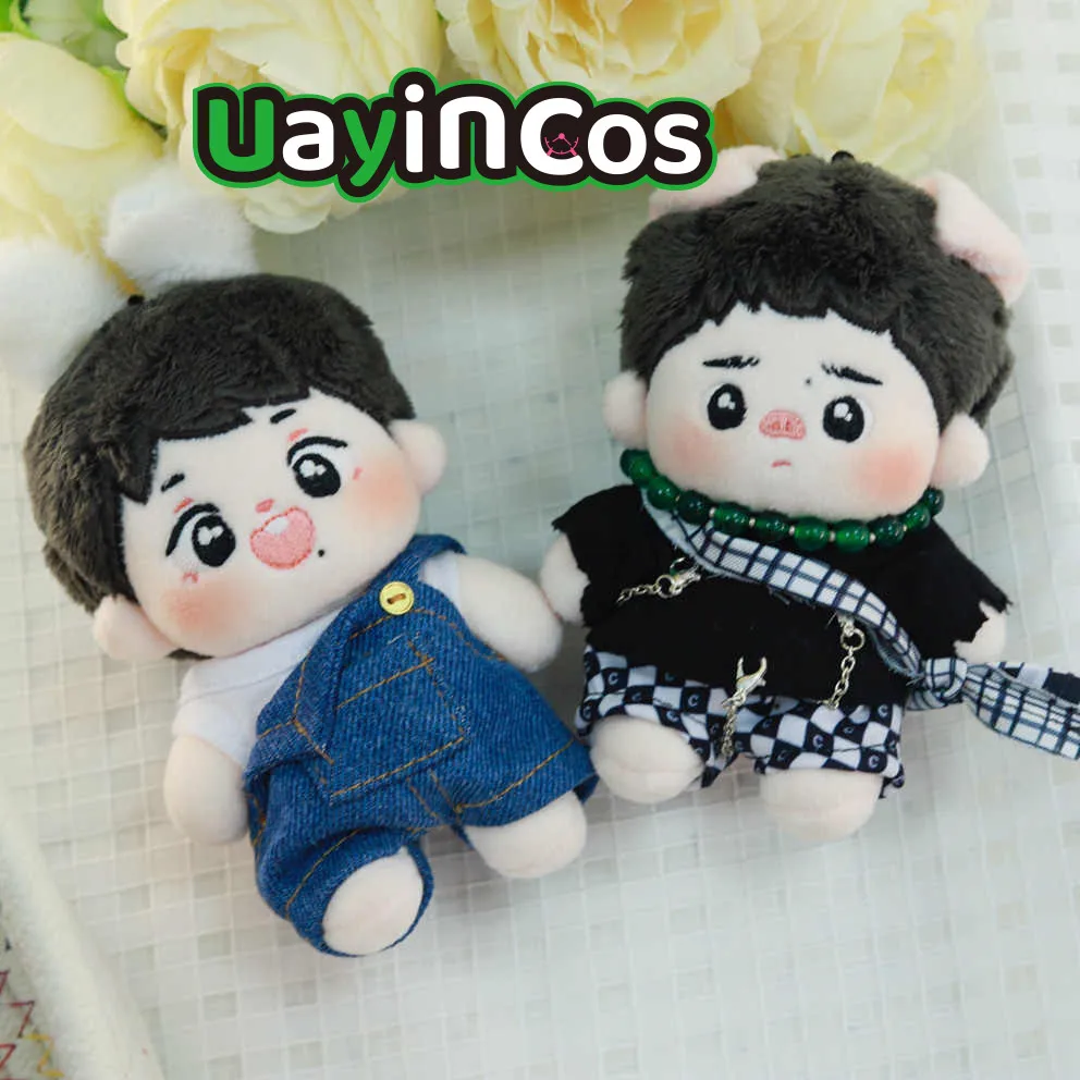 10cm Doll Clothes Idol Star Wang Yibo Xiao Zhan Leopard Cat Pant Suit Stuffed Plushies Plush Doll Accessories Anime Toy For Kid