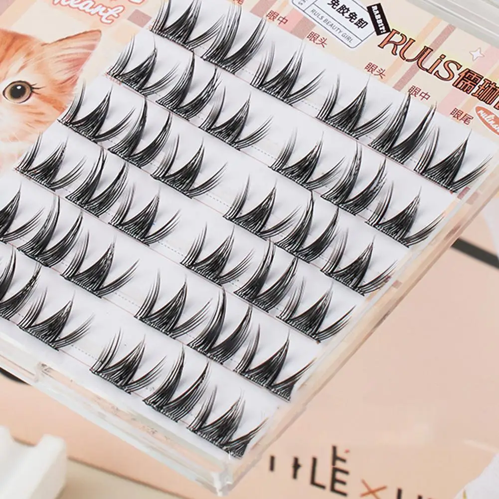 Self Adhesive Eyelashes Press On Eyelash Natural Wispy DIY Eyelash Extensions Fluffy No Glue manga Eye Lashes For Beginners