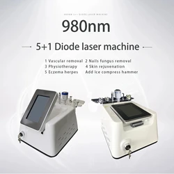 Rimozione della vena del ragno 5 in 1 Laser a diodi certificata CE da 980 nm Trattamento onicomicosi Laser a diodi per vene vascolari