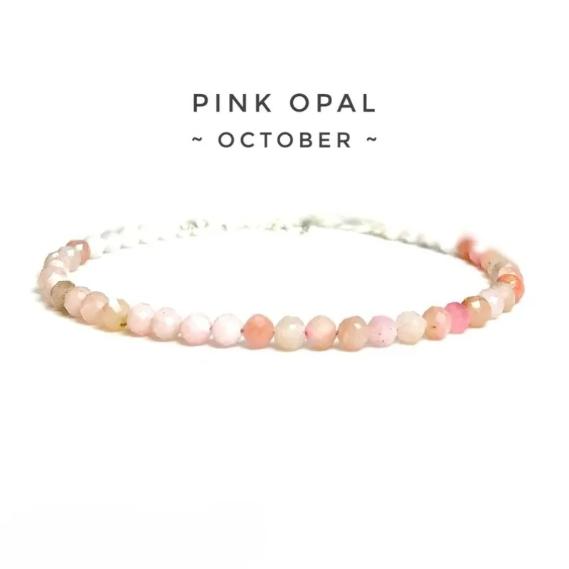 Pink opal bracelet: October birthstone jewelry
