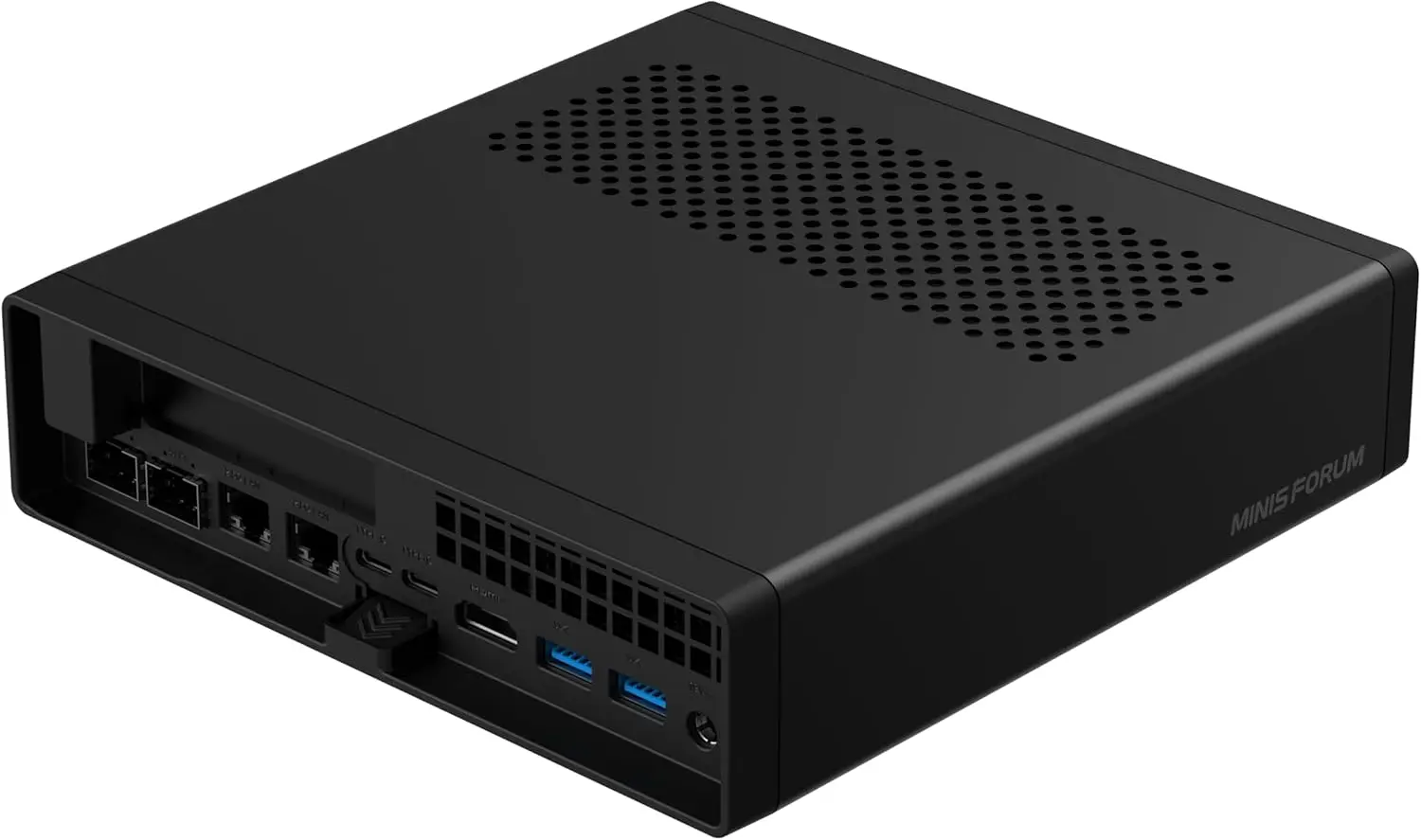 

up to 5.4GHz), 64GB DDR5 1TB SSD, PCIe×16, HDMI/2x USB-C (8K@60Hz), 2X SFP+ 10G, 2X 2.5G LAN, 3X SSD M.2 (2280/22110/U.2)