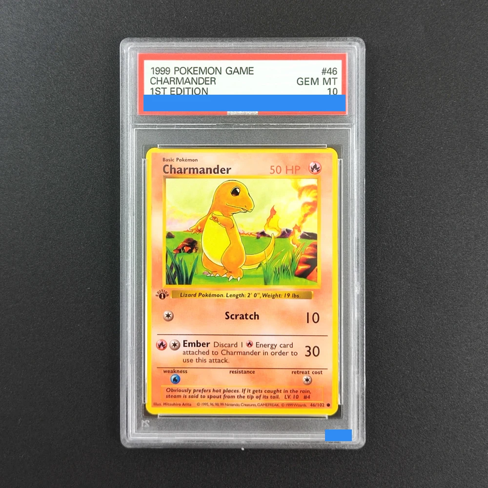 

Proxy 1999 POKEMON GAME 1ST EDITION CHARMANDER #46 46/102 Authentication Grading 10 Collection Game Card