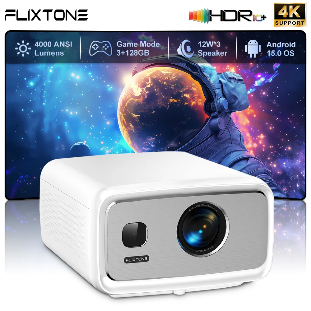 Home Cinema Night - Projektor Flixtone D10S 4000 Ansi 4K