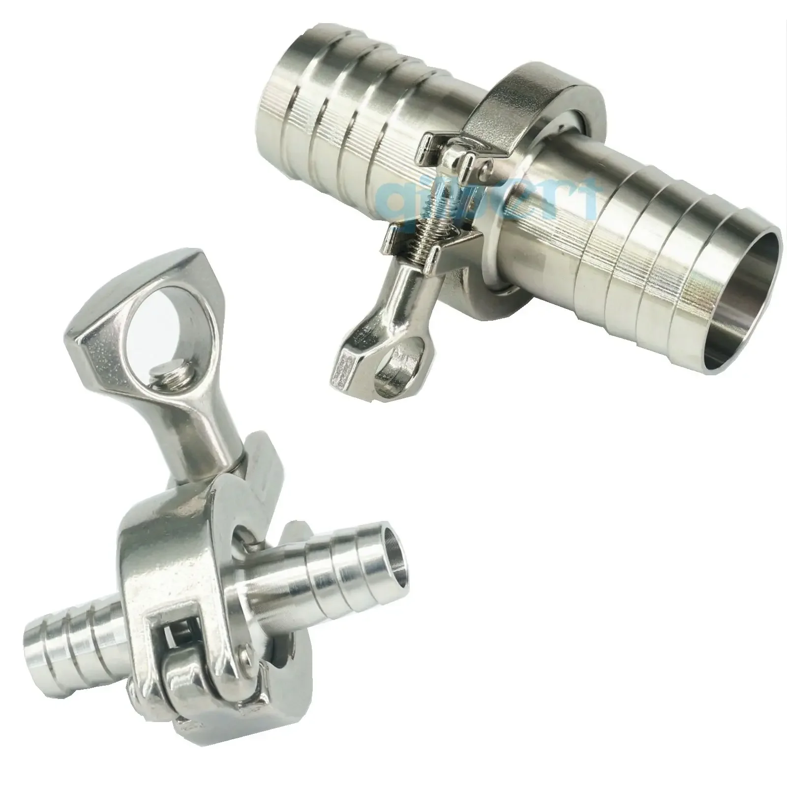 12/10. 304 inoxidável Tri Clamp Set, encaixe sanitário, Mangueira Barb, 7mm, 16mm, 19mm, 25mm, 32mm, 38mm, 45mm, 51mm, 57mm, 63mm, 76mm, 0,5 pol, 1,5 pol, 2 em trevo Brew Brew