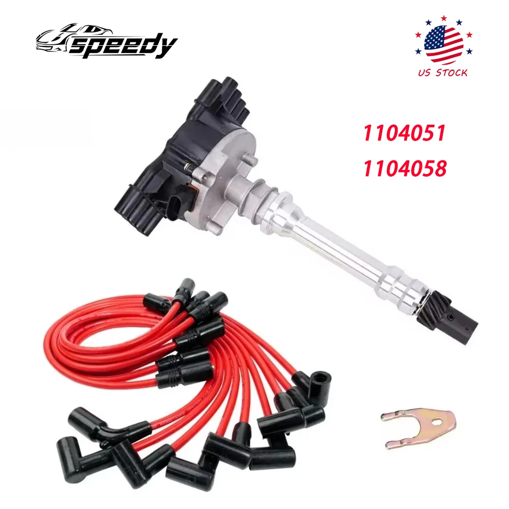 

1104051 1104058 Распределитель зажигания, набор свечей зажигания и проводов для Chevy Express 1500 2500 3500 V8 5.0L 5.7L 01104079 1996-2002 годов