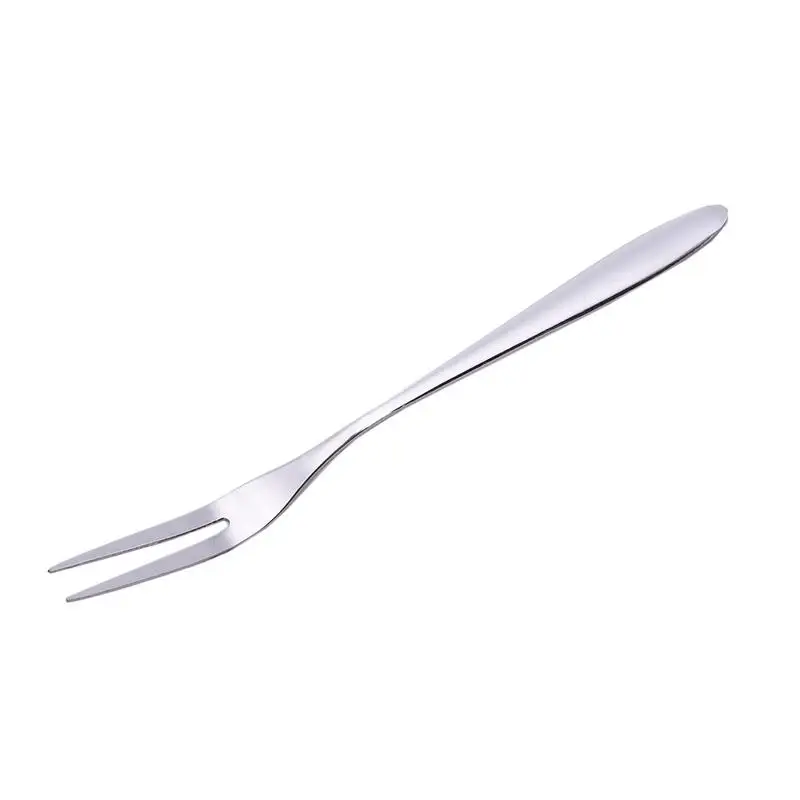 High-quality Stainless Steel Fruit Fork Kitchen Utensils Fruit Pick Two-tine Fork Dessert Fork Kitchen Accessories for home cafe