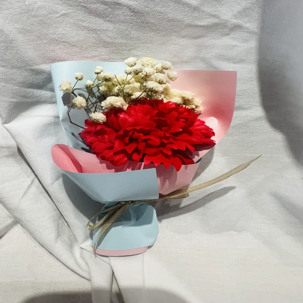 Korean Romantic Valentine Day Gift Mother Carnation Bridesmaid Proposal Aesthetic Trendy Wedding Guest Favors Tiny Floral Bundle