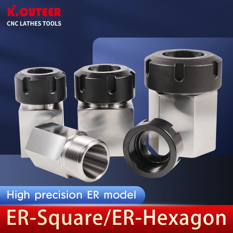 Square/Hexagon Collet Chuck Seat ER25 ER32 ER40 Hard Steel Spring For Engraving Cutting Machine Holder High Precision CNC Lathe