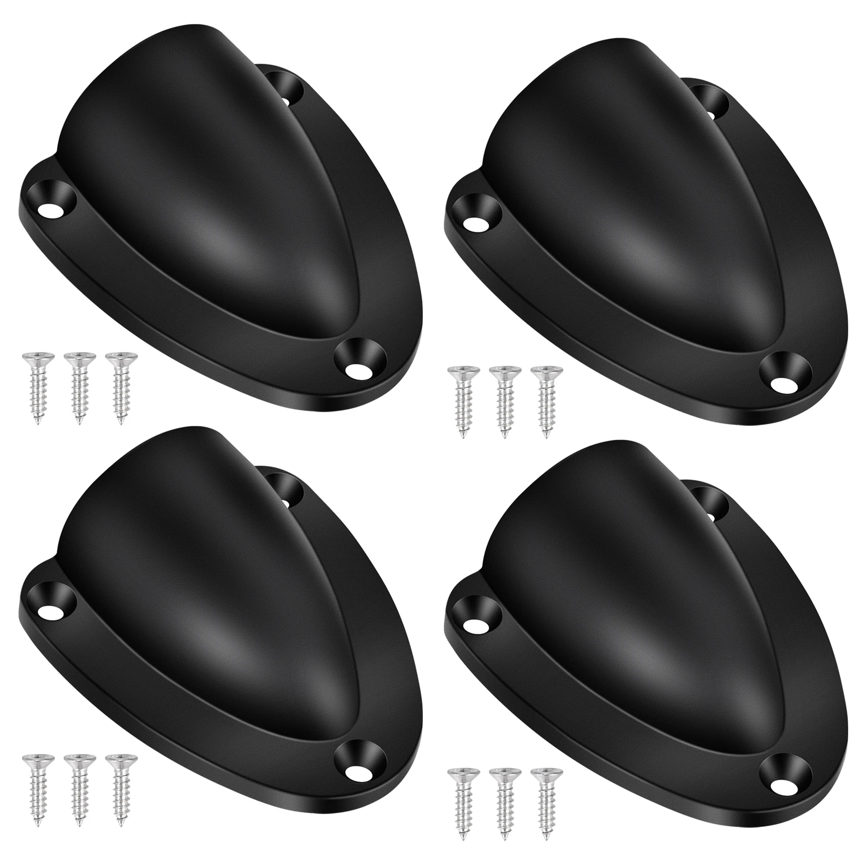 4 Pcs Nylon 2.5Inch Marine Wire Cable Vent Cover, Clamshell Vent for Boat,Smooth Edge Thickness 1/8Inch,Wire Vent Cover G