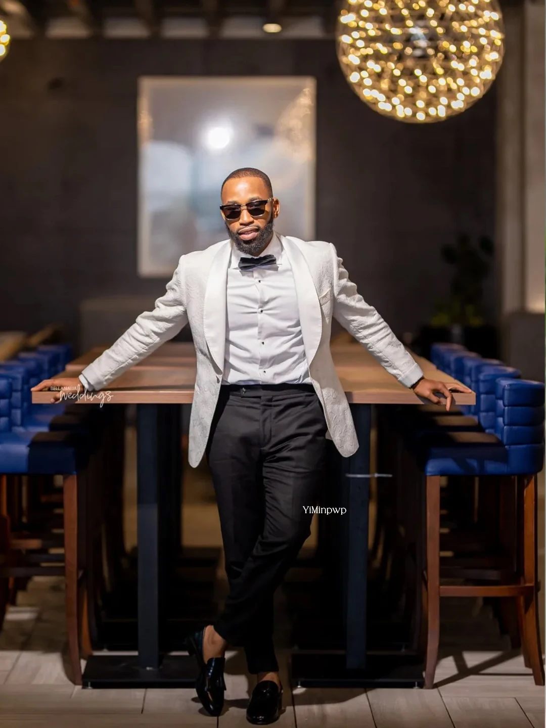 Trajes blancos de lujo para hombre, 2 piezas, brautkleid de oficina de un solo pecho, ropa Formal de boda para hombre, traje, chaqueta, conjuntos, chaqueta + Pantalones