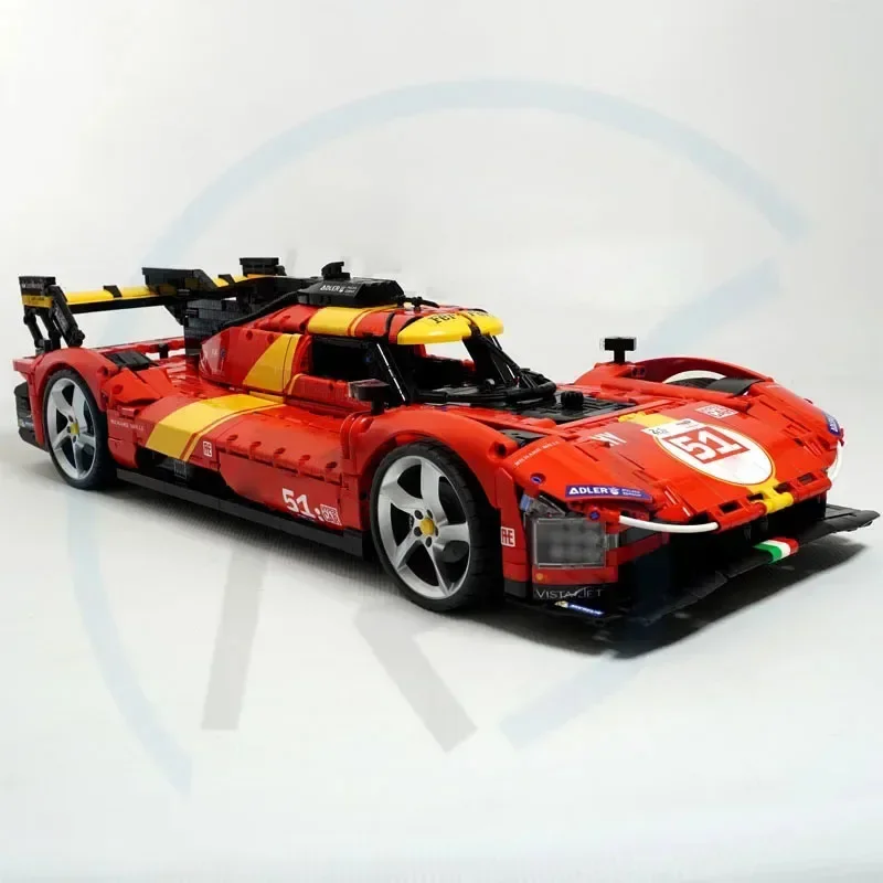 MOC-152808 New Supercar 499P 1:8 Scale Assembly Stitch Building Blocks Model • 3875 Parts Building Blocks Boy Birthday Present