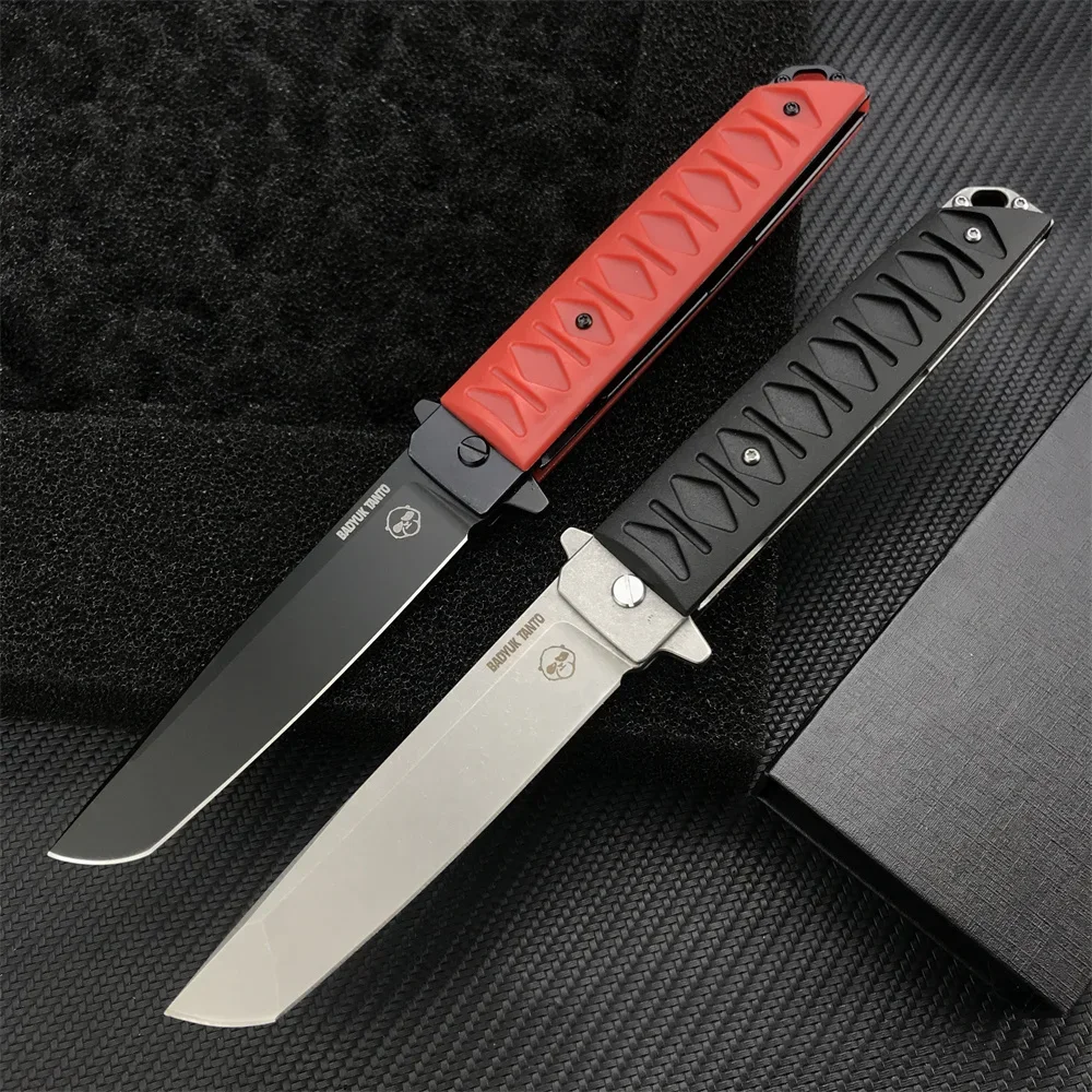 Russian Badyuk Tanto Azure Limited Brutalica Tactical Katana Folding Knife 420 Steel Knives Outdoor Camping Hunting Pocket Tool