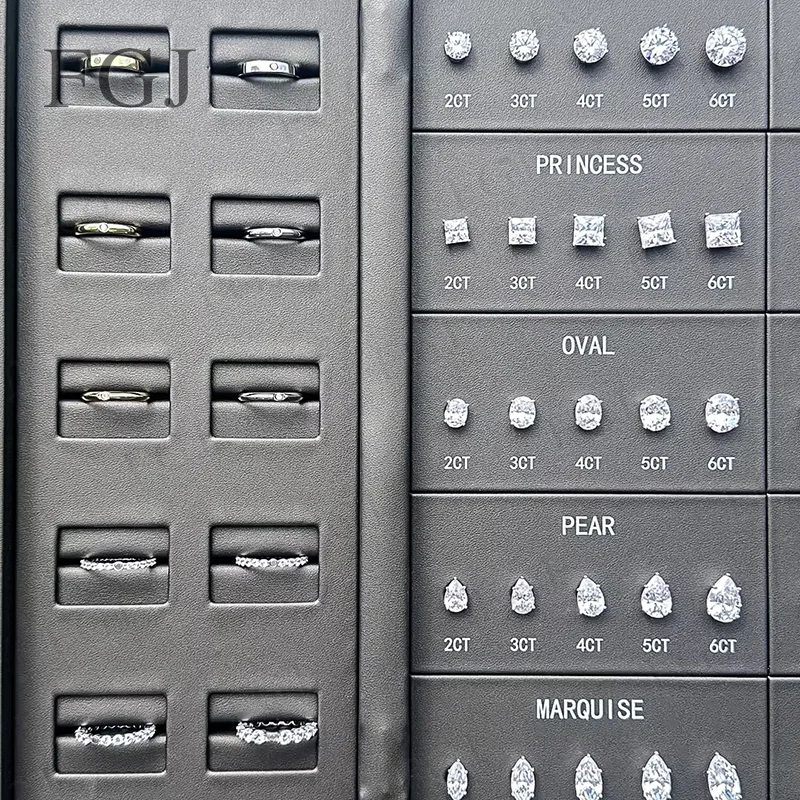 Neues Diamant-Karatgrößen-Vergleichswerkzeug-Set, 10 Formen, 20 Stück magnetische Ringhalterungen, professionelles Edelstein-Probier-Kit für Juweliergeschäfte – Detail 15