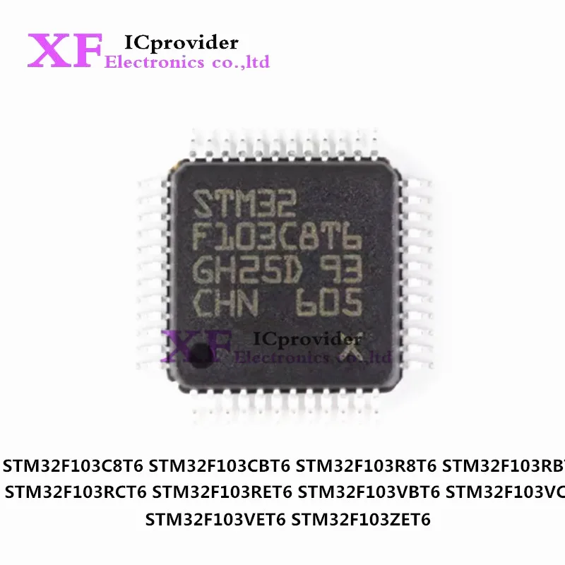 STM32F103C8T6 STM32F103CBT6 STM32F103R8T6 STM32F103RBT6 STM32F103RCT6 STM32F103RET6 STM32F103VBT6 STM32F103VCT6 STM32F103VET6